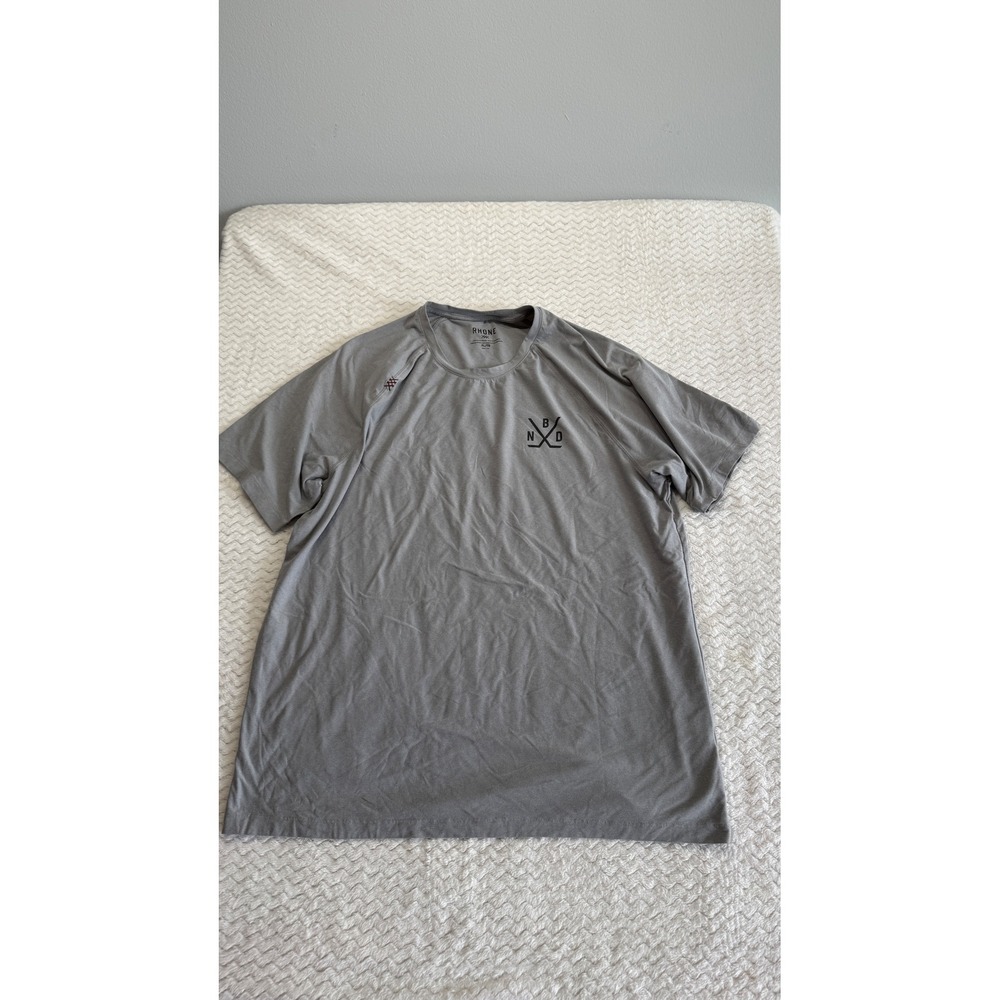 Rhone Reign Short Sleeve Training Shirt Mens XL Grey NBD Hockey‎ Graphic Tee